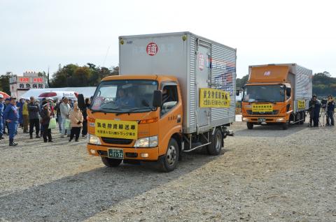 石川県トラック協会による救援物資搬送訓練
