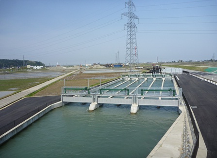 県営農業用水再編対策事業宮竹地区の完工式2