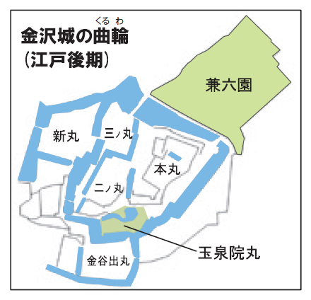 金沢城の曲輪（江戸後期）