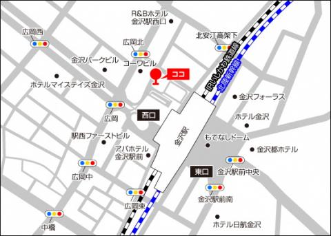 JR金沢駅西広場団体バス乗降所