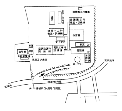石川県立能登産業技術専門校の拡大地図