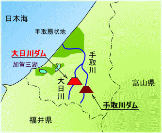 ダムの位置図