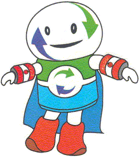 石川県リサイクルシンボルマークキャラクター「もっかいくん」