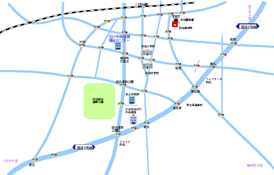 保健所への地図