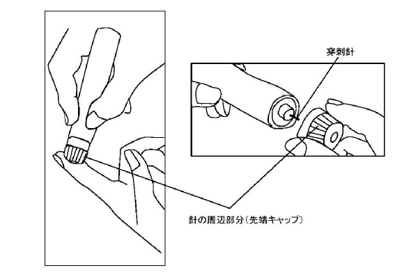 採血用穿刺器具のイラスト