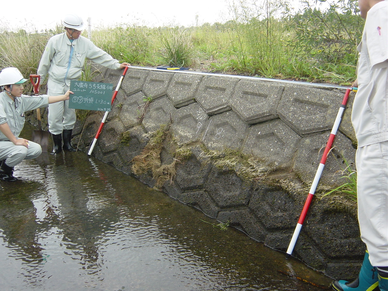 写真  水路の調査