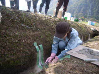 写真  北陸農政局職員の目路詰め体験