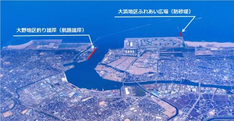 金沢港釣り施設位置図