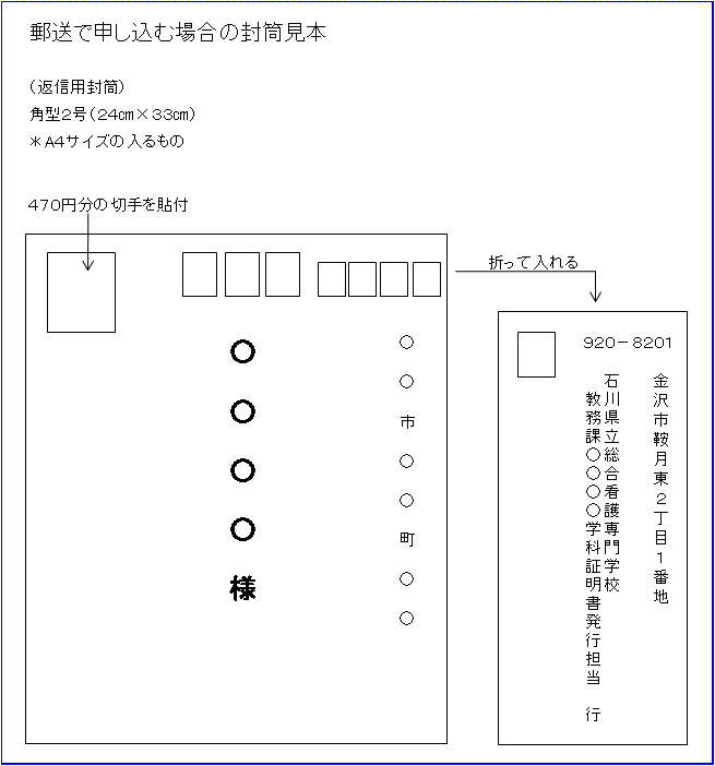郵送用封筒