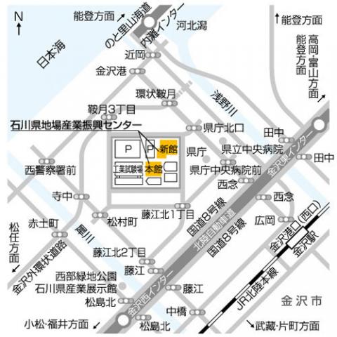 石川県地場産業振興センター　地図