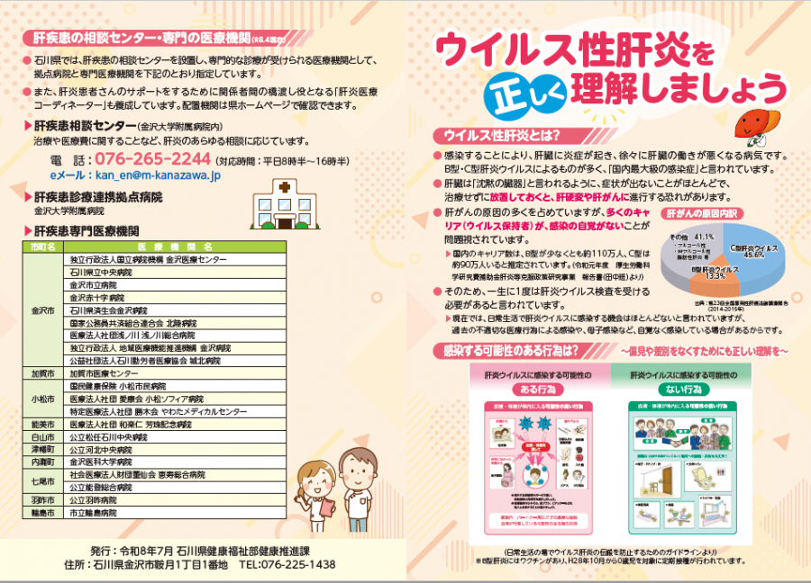 ウイルス性肝炎を正しく理解しましょう