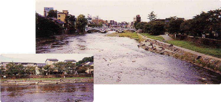広域基幹河川改修事業で整備した浅野川下流域の写真