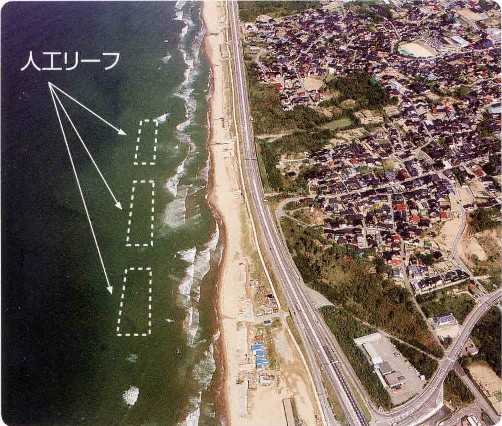 七塚町、七塚海岸侵食対策の人工リーフに関する写真
