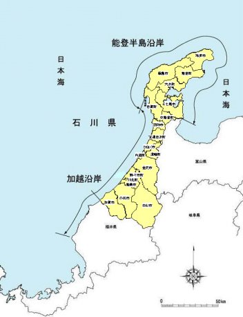石川の海岸図
