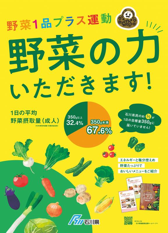 野菜1品プラス運動2023ポスター