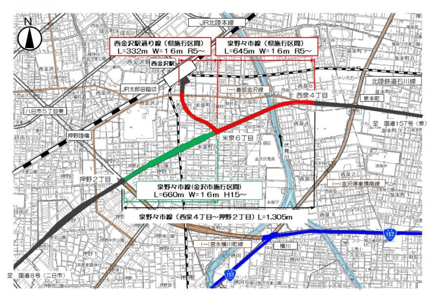 地図）金沢市街地図 -町名索引附-（石川県） / 古本、中古本、古