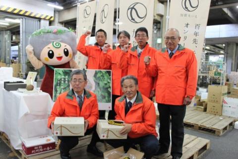丸いも初セリ