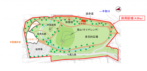 河合・下野園地マップ