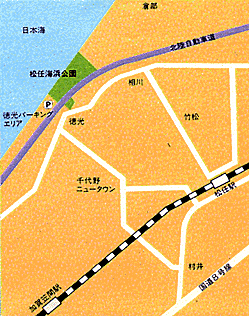 松任海浜公園への交通マップ