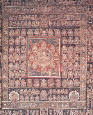 絹本著色両界曼荼羅図（2幅）の写真