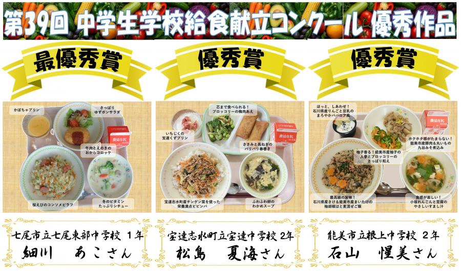 令和7年度中学生学校給食献立コンクール入賞献立