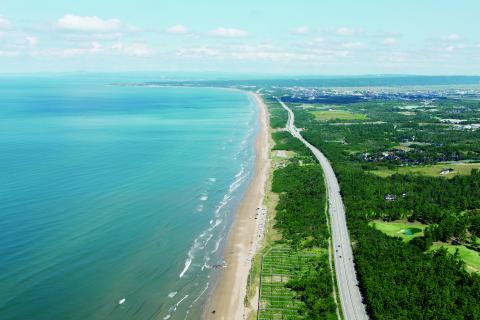 のと里山海道の空撮写真