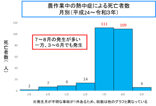 月別熱中症死亡者