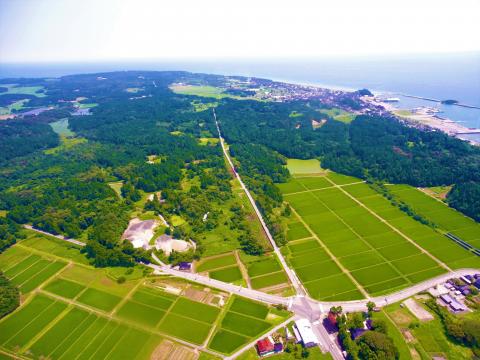 珠洲道路航空写真