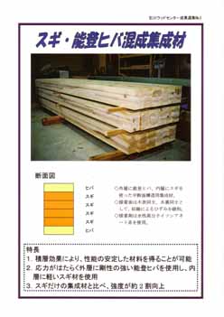 スギ・能登ヒバの混成集成材の表紙の写真