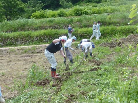 側溝の泥上げ2