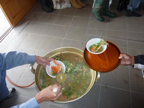 カニの味噌汁1