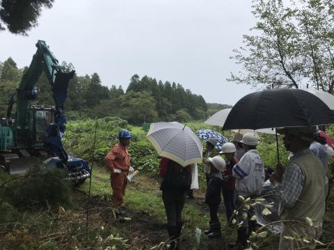 利用間伐現場の見学写真