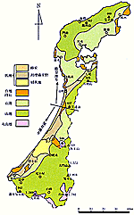 石川県の地形区分図