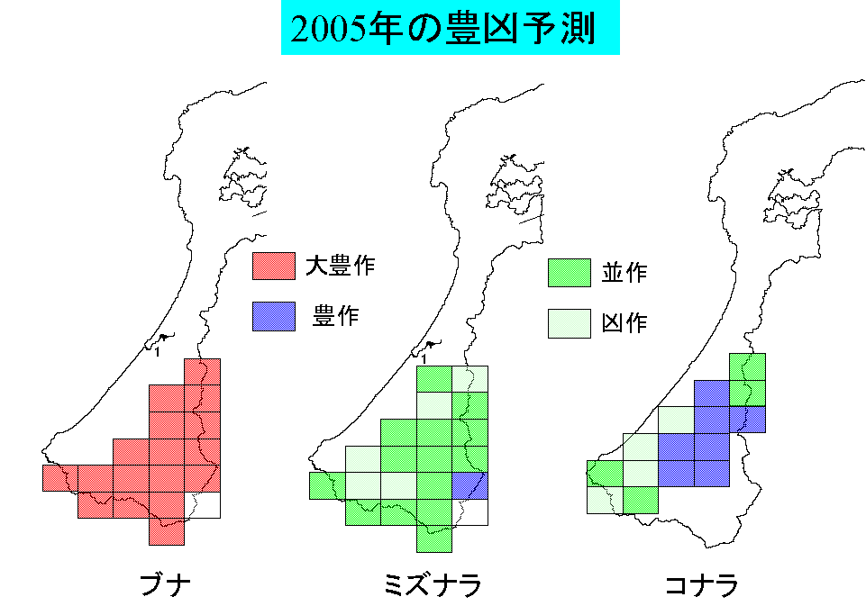 2005年の豊凶予測図