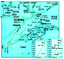 白山登山道地図