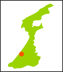 手取川扇状地位置図