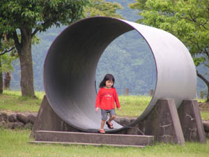 かわいい見学者