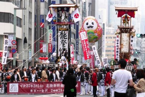 東京で能登の祭りをやろう会、地元応援隊による能登キリコの運行